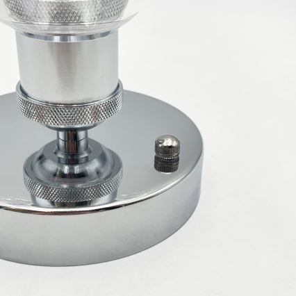 Plafondlamp TRISH 1xE27/15W/230V glanzend chroom/helder