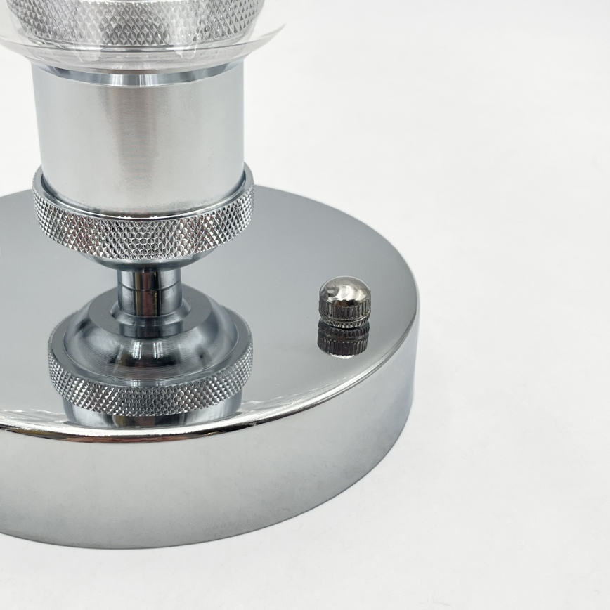 Plafondlamp TRISH 1xE27/15W/230V glanzend chroom/helder