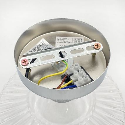 Plafondlamp TRISH 1xE27/15W/230V glanzend chroom/helder