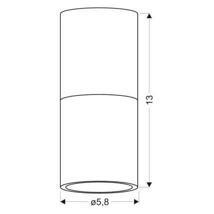 Plafondlamp TUBA 1xGU10/50W/230V wit