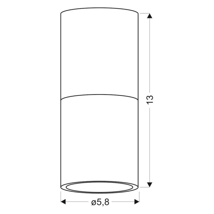 Plafondlamp TUBA 1xGU10/50W/230V wit