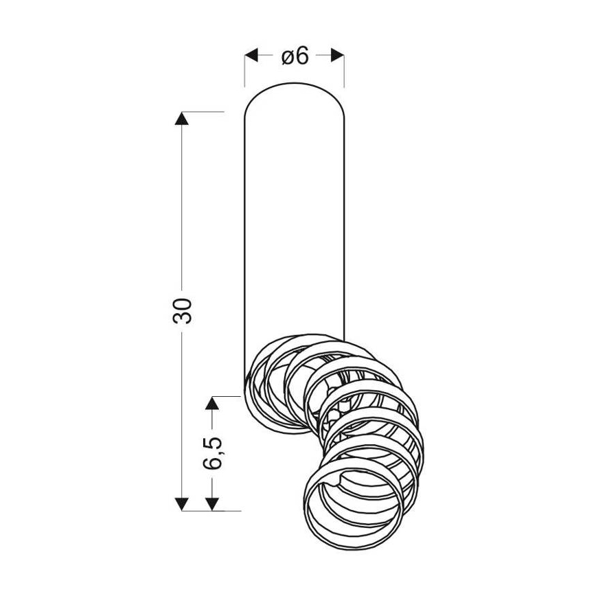 Plafondlamp TUBA 1xGU10/50W/230V wit
