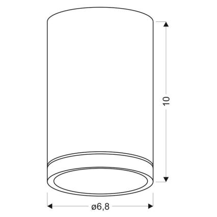 Plafondlamp TUBA GU10/15W/230V