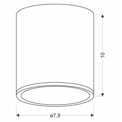 Plafondlamp TUBA GU10/15W/230V