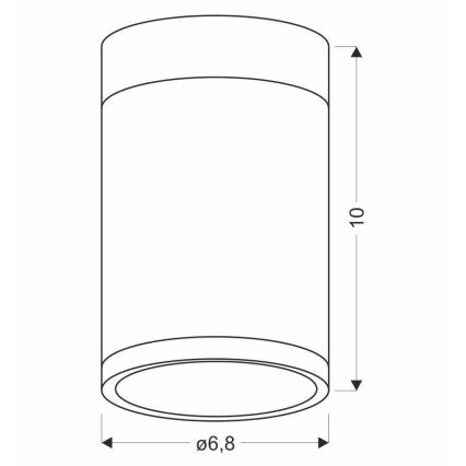 Plafondlamp TUBA GU10/15W/230V