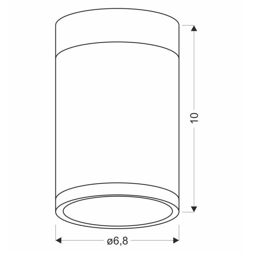 Plafondlamp TUBA GU10/15W/230V