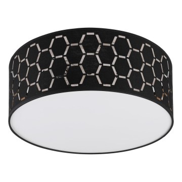 Plafondlamp ULLE 1xE27/15W/230V Ø 35 cm zwart