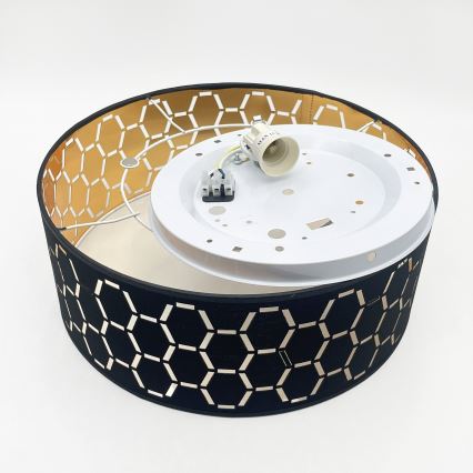 Plafondlamp ULLE 1xE27/15W/230V Ø 35 cm zwart
