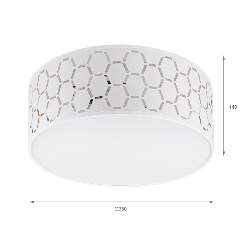 Plafondlamp ULLE 1xE27/15W/230V Ø35 cm wit