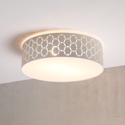 Plafondlamp ULLE 2xE27/15W/230V Ø 45 cm wit