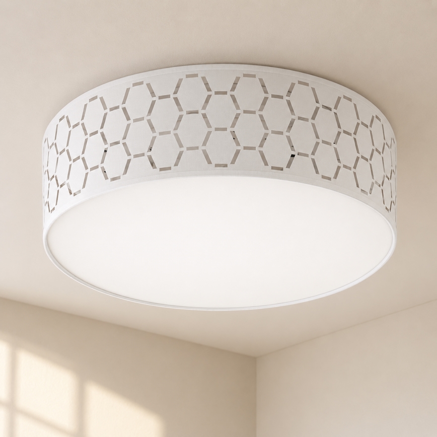 Plafondlamp ULLE 2xE27/15W/230V Ø 45 cm wit
