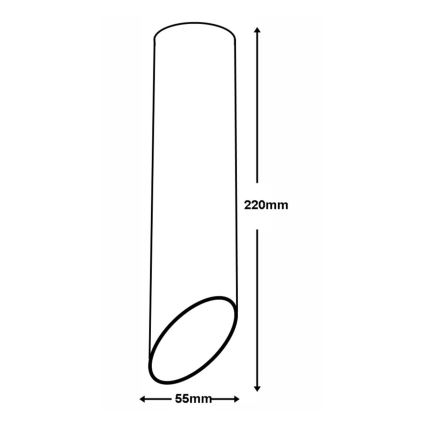 Plafondlamp VALDA 1xGU10/60W/230V zwart