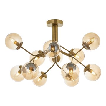 Plafondlamp VARANA 12xE14/40W/230V brons