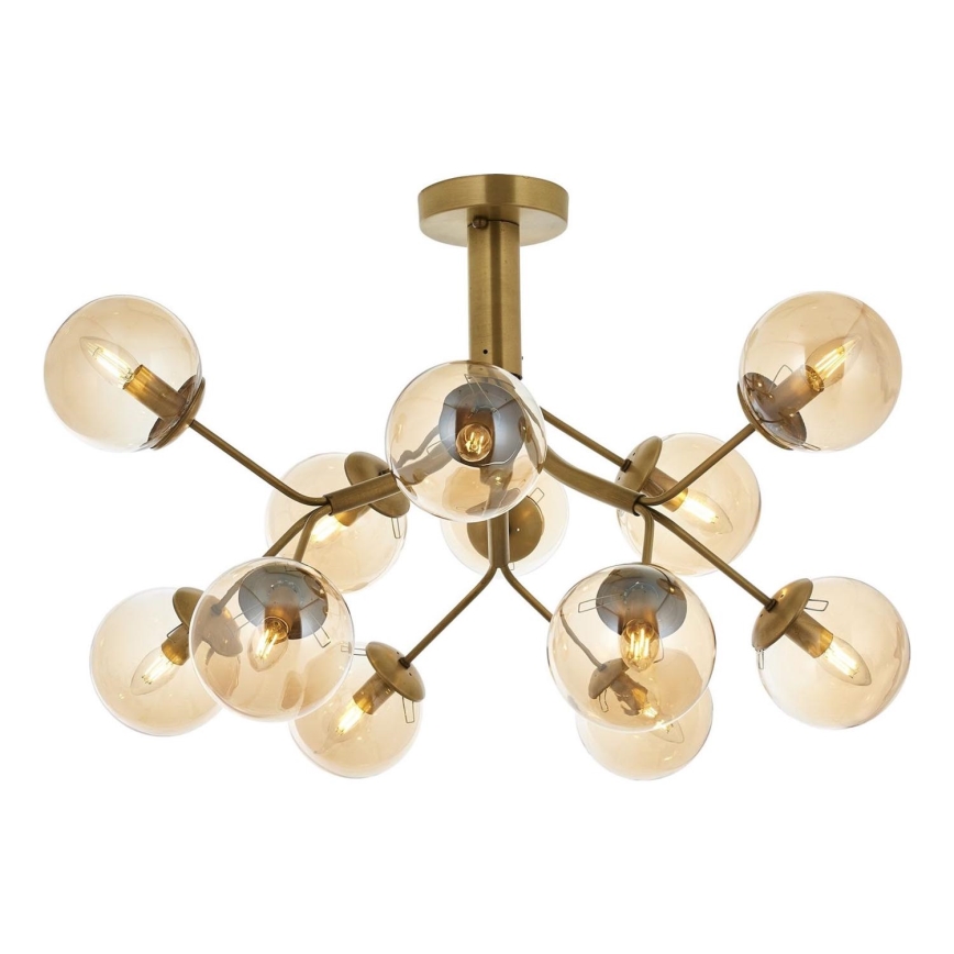 Plafondlamp VARANA 12xE14/40W/230V brons