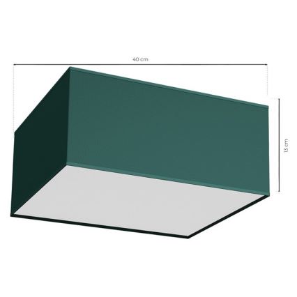 Plafondlamp VERDE 2xE27/60W/230V 40x40 cm groen