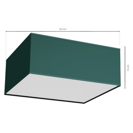 Plafondlamp VERDE 3xE27/60W/230V 50x50 cm groen