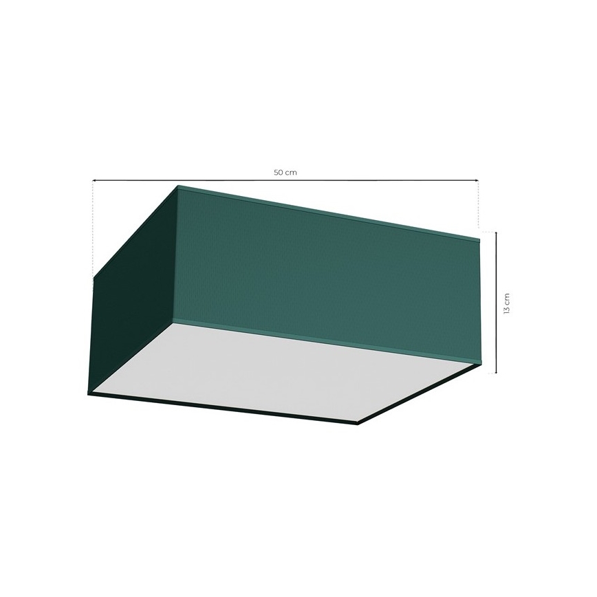 Plafondlamp VERDE 3xE27/60W/230V 50x50 cm groen
