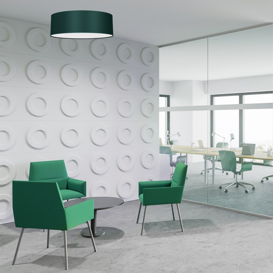 Plafondlamp VERDE 3xE27/60W/230V d. 50 cm groen