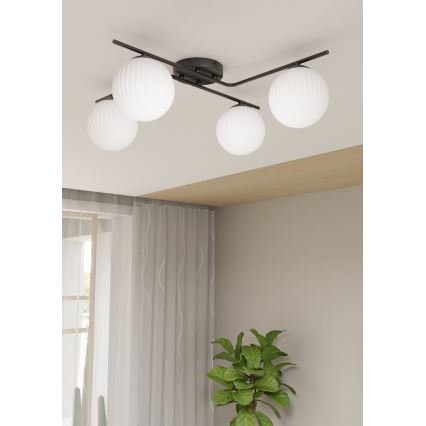 Plafondlamp VESPA 4xE14/10W/230V zwart/wit