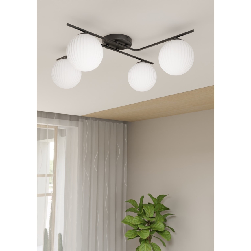 Plafondlamp VESPA 4xE14/10W/230V zwart/wit