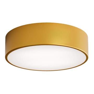 Plafondlamp voor badkamer CLEO met ingebouwde sensor, 2x E27 / 24W / 230V, Ø 30 cm, goudkleurig, IP54