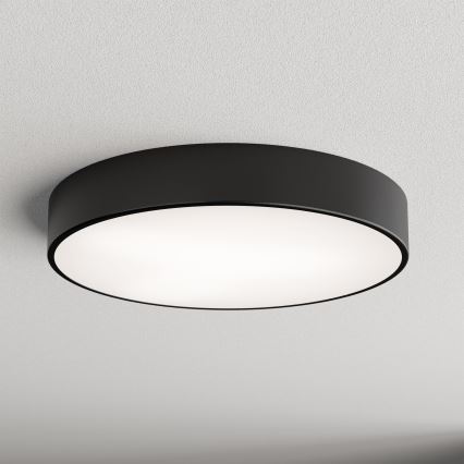 Plafondlamp voor badkamer CLEO met sensor, 4x E27/24W/230V, Ø 50 cm, IP54, zwart