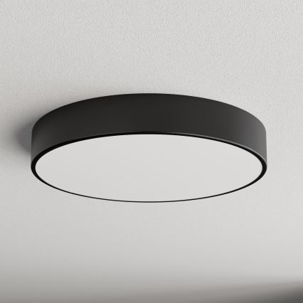 Plafondlamp voor badkamer CLEO met sensor, 4x E27/24W/230V, Ø 50 cm, IP54, zwart