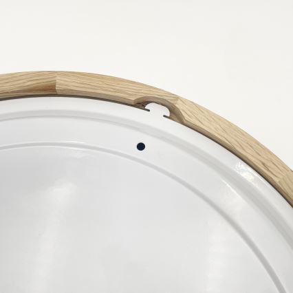Plafondlamp voor badkamer LINARO 3xE27/15W/230V IP54 eiken Ø 37 cm