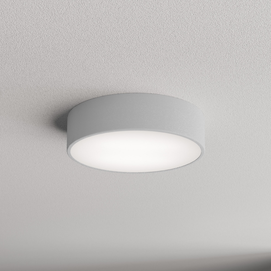 Plafondlamp voor badkamer met sensor CLEO 2xE27/24W/230V Ø 30 cm grijs IP54