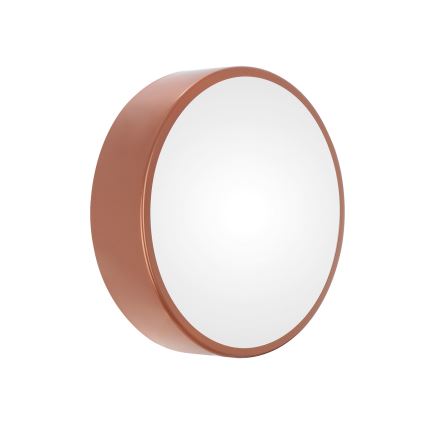 Plafondlamp voor badkamer met sensor CLEO 2xE27/24W/230V Ø 30 cm koperkleurig IP54