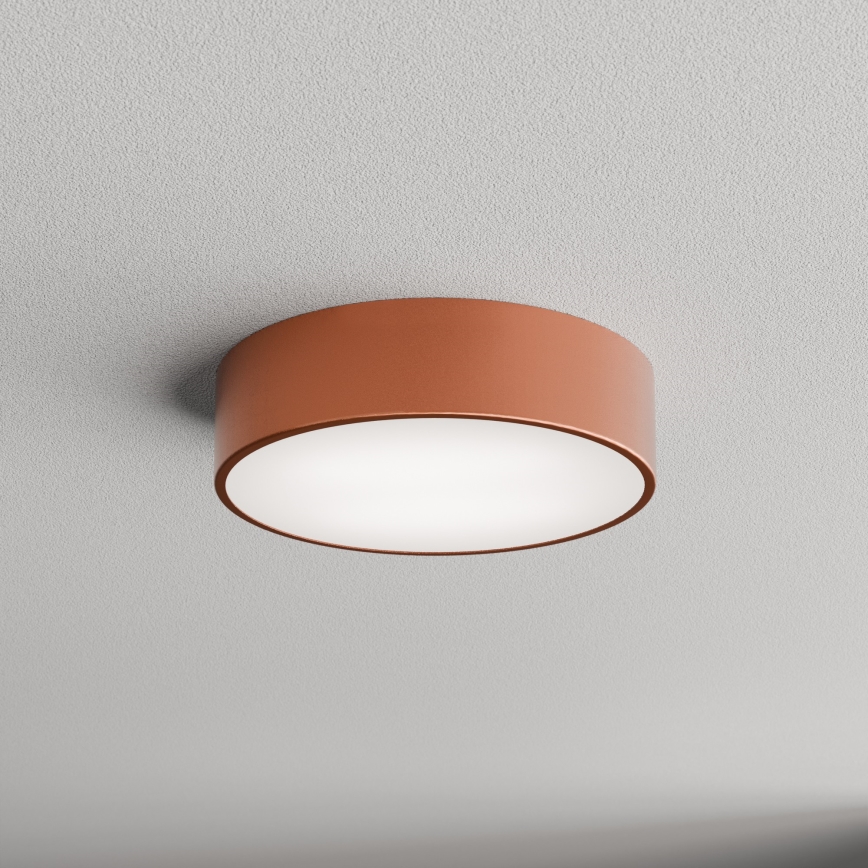 Plafondlamp voor badkamer met sensor CLEO 2xE27/24W/230V Ø 30 cm koperkleurig IP54