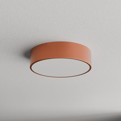 Plafondlamp voor badkamer met sensor CLEO 2xE27/24W/230V Ø 30 cm koperkleurig IP54