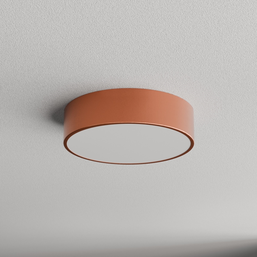 Plafondlamp voor badkamer met sensor CLEO 2xE27/24W/230V Ø 30 cm koperkleurig IP54