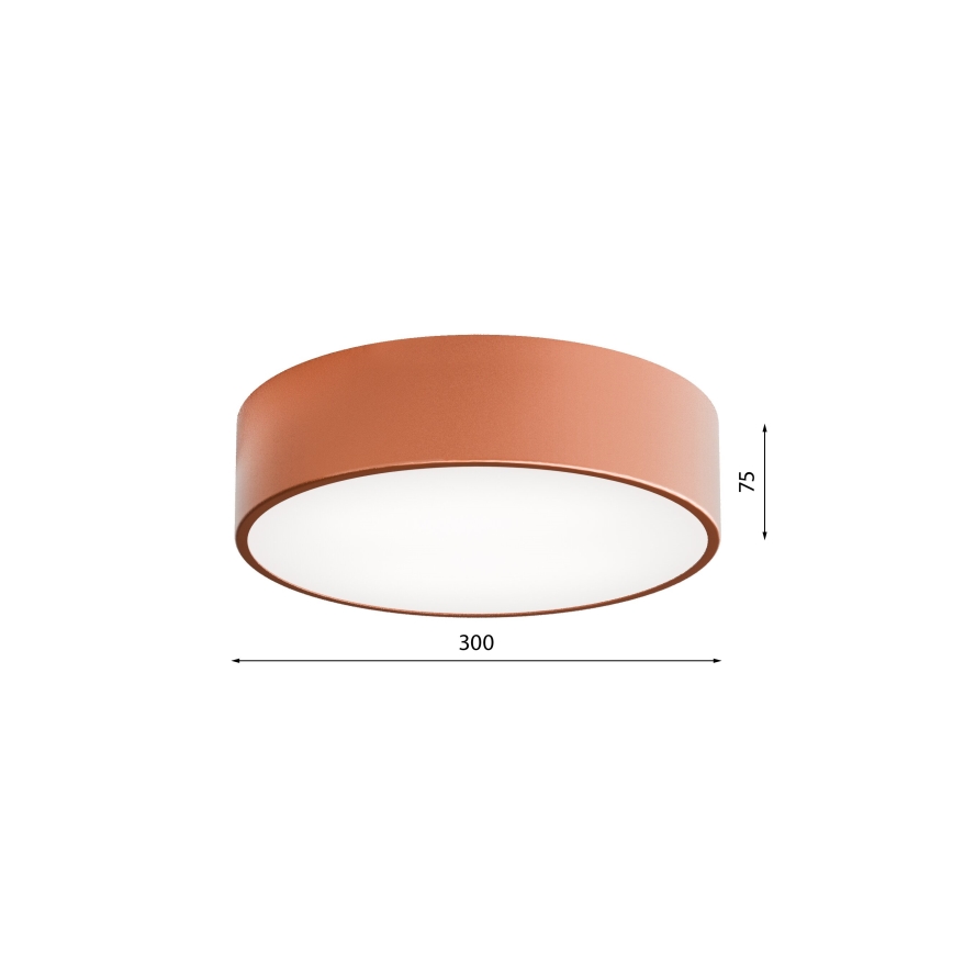 Plafondlamp voor badkamer met sensor CLEO 2xE27/24W/230V Ø 30 cm koperkleurig IP54
