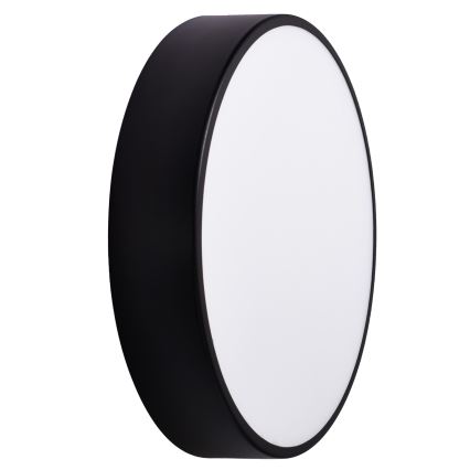 Plafondlamp voor badkamer met sensor CLEO 3xE27/24W/230V Ø 40 cm zwart IP54