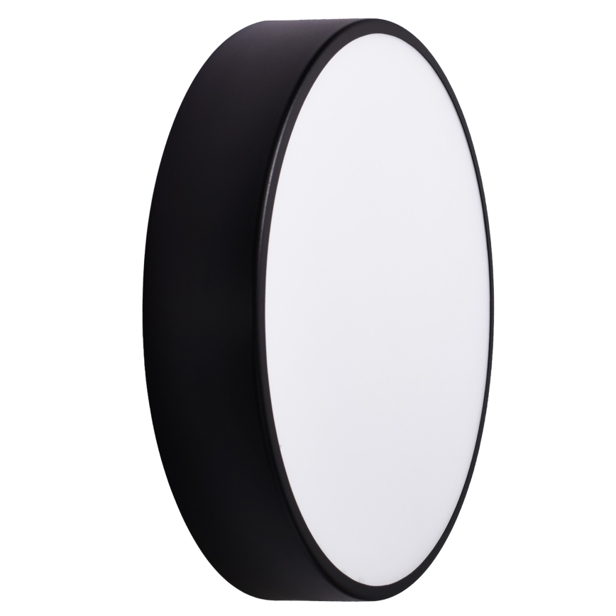 Plafondlamp voor badkamer met sensor CLEO 3xE27/24W/230V Ø 40 cm zwart IP54