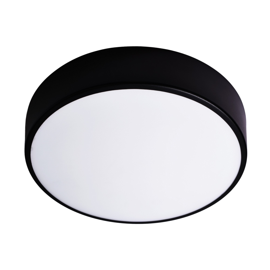 Plafondlamp voor badkamer met sensor CLEO 3xE27/24W/230V Ø 40 cm zwart IP54