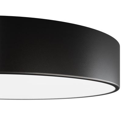 Plafondlamp voor badkamer met sensor CLEO 3xE27/24W/230V Ø 40 cm zwart IP54
