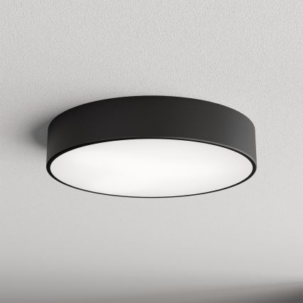 Plafondlamp voor badkamer met sensor CLEO 3xE27/24W/230V Ø 40 cm zwart IP54