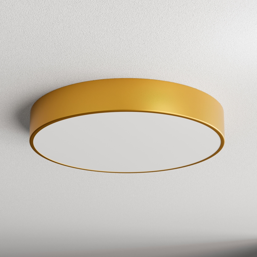 Plafondlamp voor badkamer met sensor CLEO 4xE27/24W/230V Ø 50 cm IP54, goudkleurig