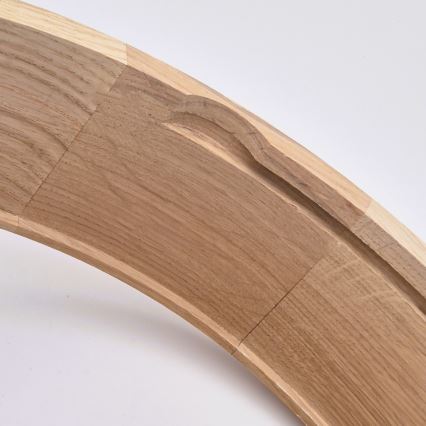 Plafondlamp voor badkamer OAK 3xE27/15W/230V eiken Ø 37 cm IP54