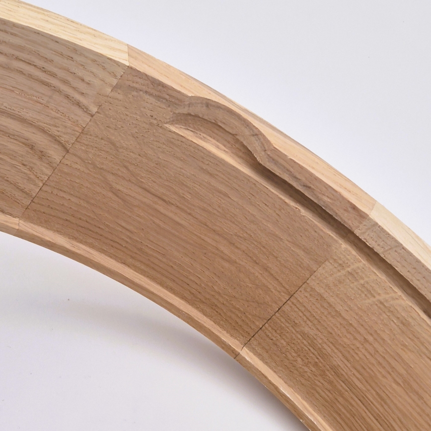 Plafondlamp voor badkamer OAK 3xE27/15W/230V eiken Ø 37 cm IP54