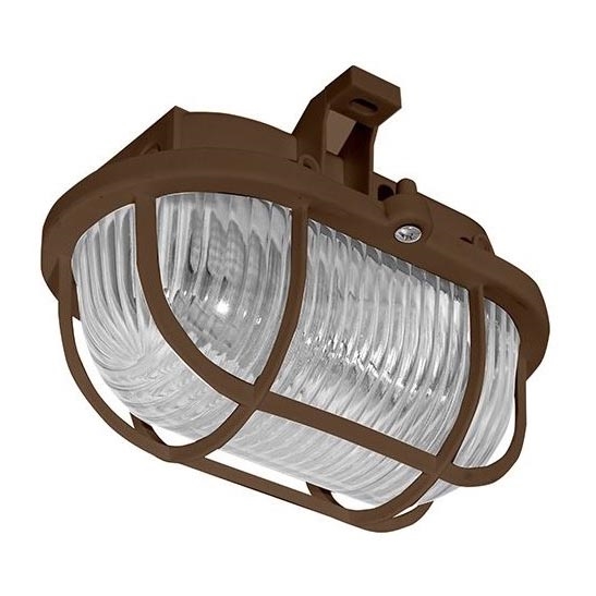 Plafondlamp voor buiten OVAL 1xE27/60W/230V IP44 bruin