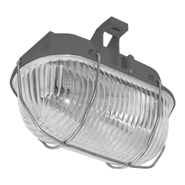 Plafondlamp voor buiten OVAL 1xE27/60W/230V IP44 grijs