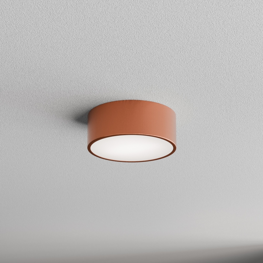Plafondlamp voor de badkamer met sensor CLEO 1xE27/24W/230V Ø 20 cm IP54 koperkleurig