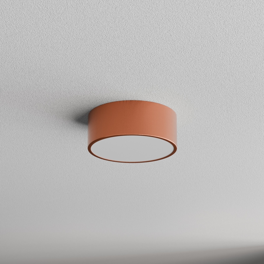 Plafondlamp voor de badkamer met sensor CLEO 1xE27/24W/230V Ø 20 cm IP54 koperkleurig