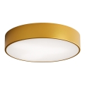 Plafondlamp voor de badkamer met sensor CLEO 3xE27/24W/230V Ø 40 cm goudkleurig IP54