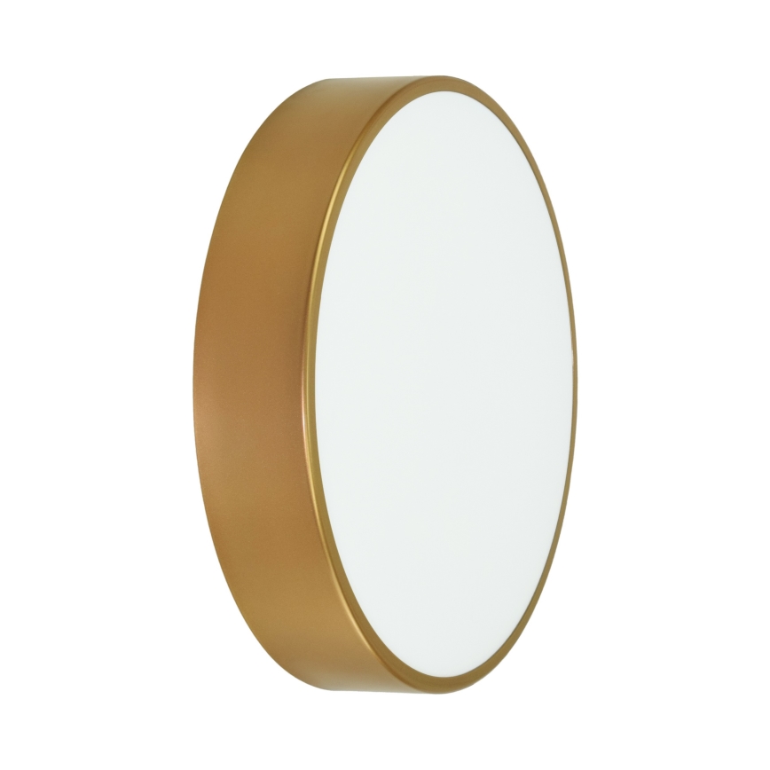 Plafondlamp voor de badkamer met sensor CLEO 3xE27/24W/230V Ø 40 cm goudkleurig IP54