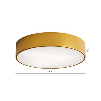 Plafondlamp voor de badkamer met sensor CLEO 3xE27/24W/230V Ø 40 cm goudkleurig IP54