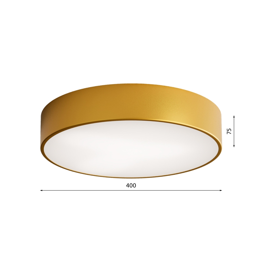 Plafondlamp voor de badkamer met sensor CLEO 3xE27/24W/230V Ø 40 cm goudkleurig IP54